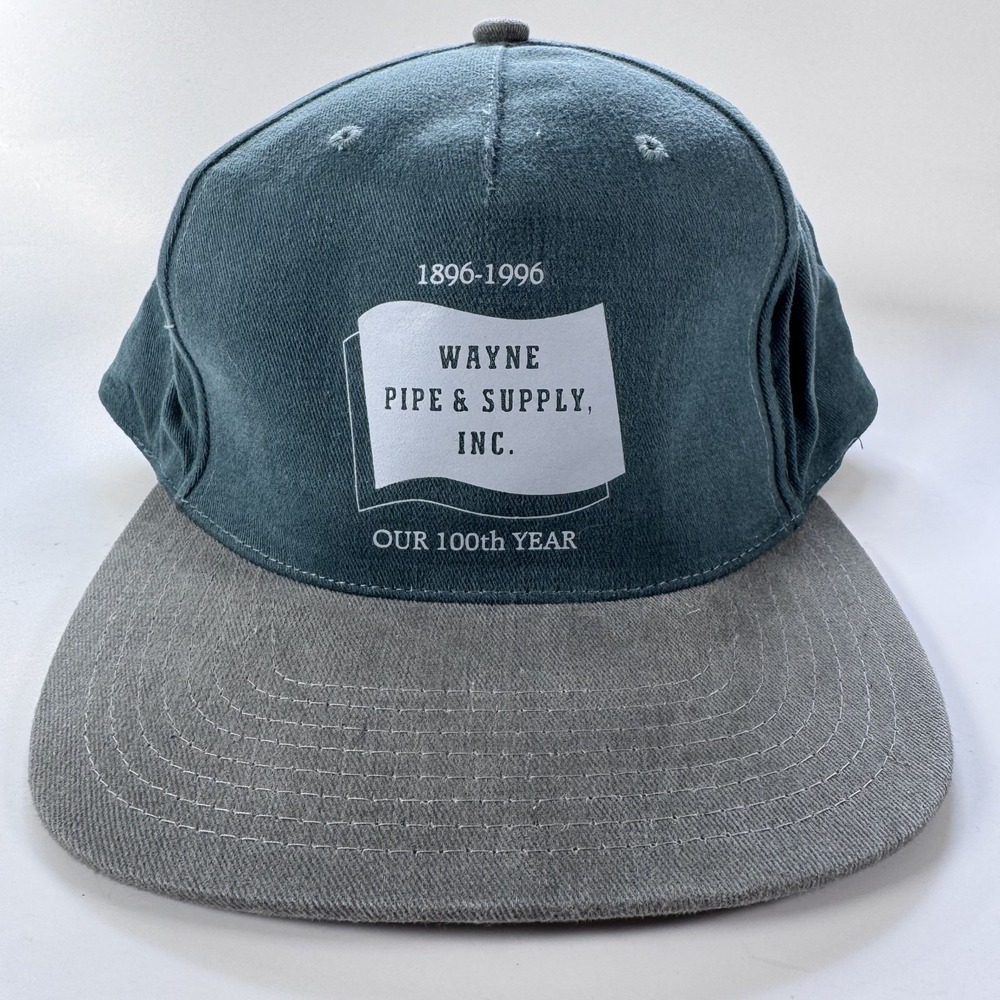 Vintage 1996 Wayne Pipe Supply Inc 100th Anniversary Two Tone Cap Promo Hat